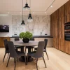 Discount Straluma Ronde 3-lichts hanglamp zwart met smoke/helder glas