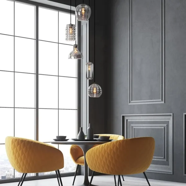 ronde_lichts_hanglamp_zwa_4-8.webp Hot Straluma Ronde 5-lichts hanglamp zwart met diverse smoke glazen