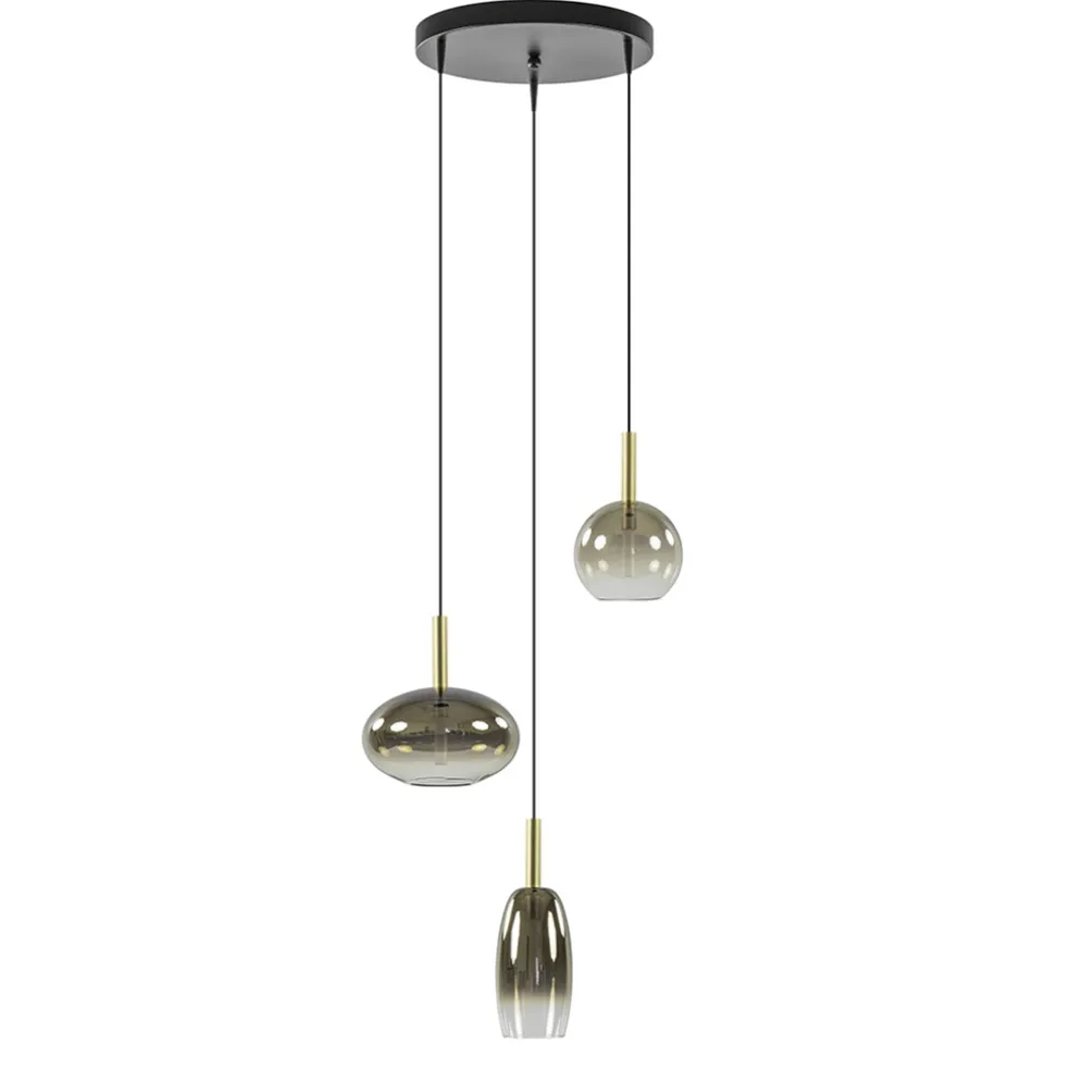 ronde_lichts_led_hanglamp_0-2.webp Clearance Straluma Ronde 3-Lichts LED hanglamp met gold fading glas