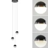 Clearance Straluma Ronde 3-Lichts LED hanglamp met zwarte bollen dimbaar