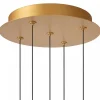 Flash Sale Straluma Ronde 5-lichts LED hanglamp goud met helder glas