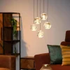 Flash Sale Straluma Ronde 5-lichts LED hanglamp goud met helder glas