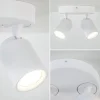 ronde_lichts_opbouwspot_w_2.webp Outlet Straluma Ronde 2-lichts opbouwspot wit metaal verstelbaar