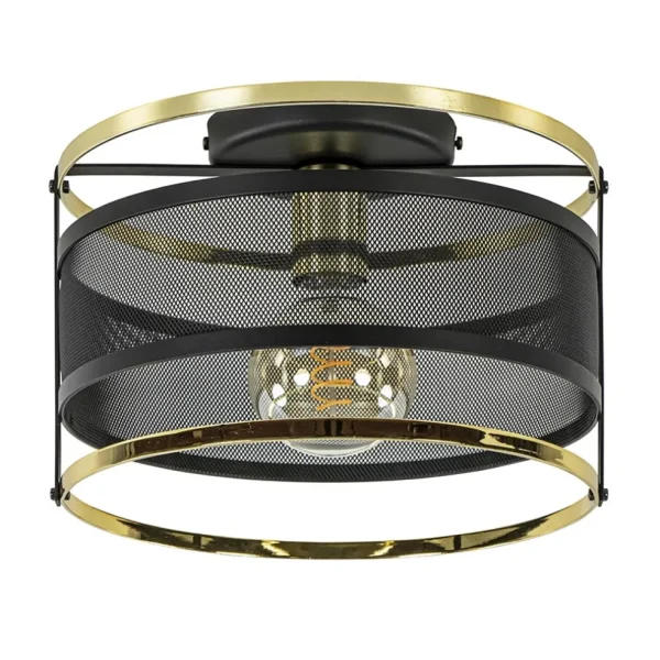 ronde_plafondlamp_gaas_ma_0.webp New Straluma Ronde plafondlamp gaas mat zwart met hoogglans goud