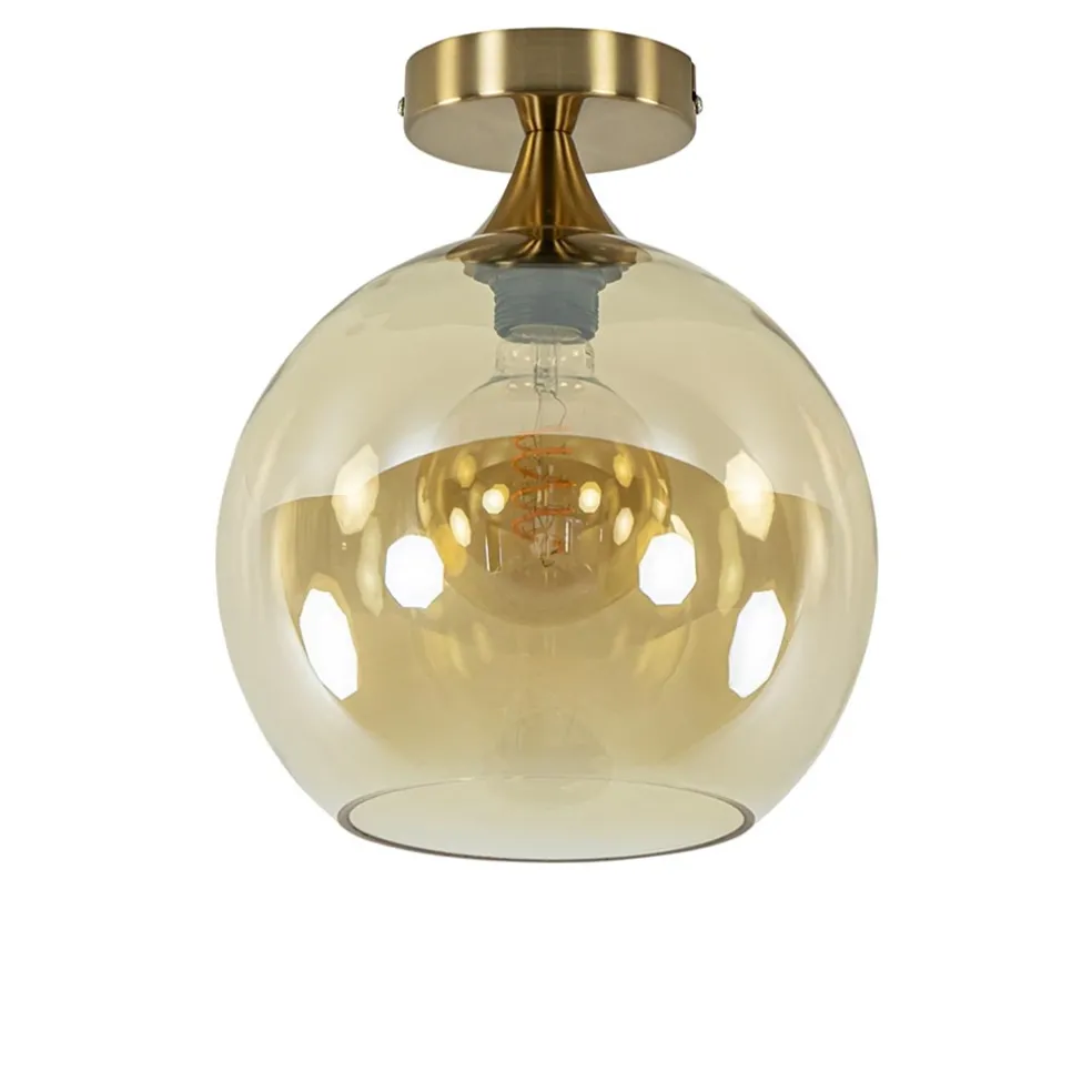 ronde_plafondlamp_goud_me_0.webp Clearance Straluma Ronde plafondlamp goud met amber glas