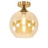 ronde_plafondlamp_goud_me_1.webp Clearance Straluma Ronde plafondlamp goud met amber glas