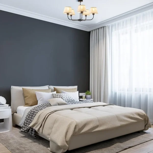 ronde_plafondlamp_lichts__4.webp Shop Straluma Ronde plafondlamp 5-lichts zwart met taupe kapjes