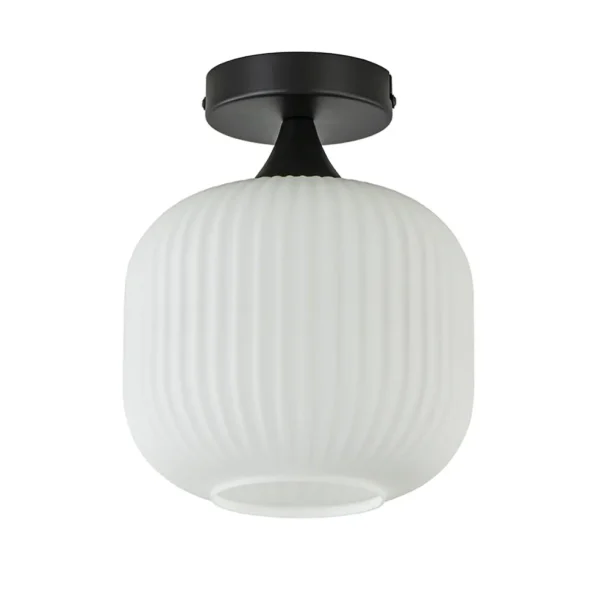 ronde_plafondlamp_retro_z_0.webp Shop Straluma Ronde plafondlamp retro zwart met wit glas