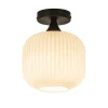 ronde_plafondlamp_retro_z_1.webp Shop Straluma Ronde plafondlamp retro zwart met wit glas