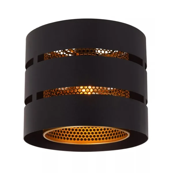 ronde_plafondlamp_zwart_m_1.webp Best Sale Straluma Ronde plafondlamp zwart metaal met goud