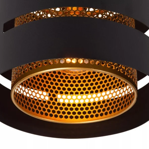 ronde_plafondlamp_zwart_m_2.webp Best Sale Straluma Ronde plafondlamp zwart metaal met goud