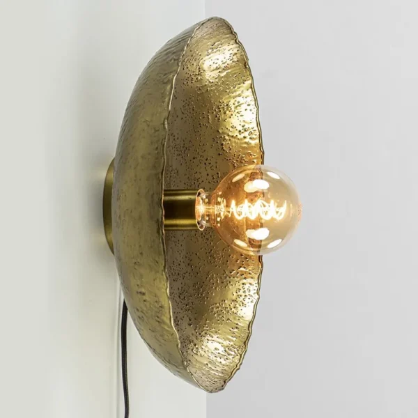 ronde_wandlamp_neva_antie_1.webp Hot Straluma Ronde wandlamp Neva antiek brons met snoer