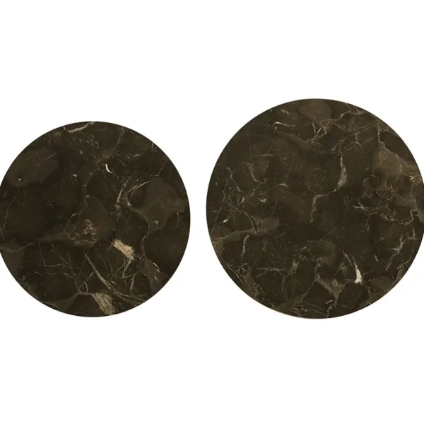 New Straluma Salontafel Alfio set van 2 bruin marmer met zwart