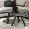 Clearance Straluma Salontafel rond hout zwart 60 cm