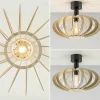 Best Straluma Scandinavische plafondlamp mat zwart met houten kap