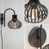 Store Straluma Scandinavische wandlamp mat zwart met snoer