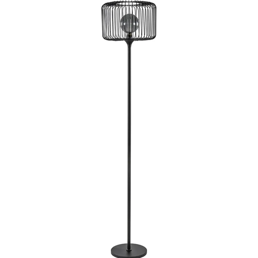 scandinavsiche_vloerlamp__0.webp Sale Straluma Scandinavsiche vloerlamp zwart met draadkorf