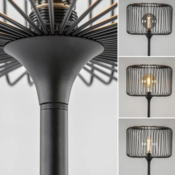 scandinavsiche_vloerlamp__3.webp Sale Straluma Scandinavsiche vloerlamp zwart met draadkorf
