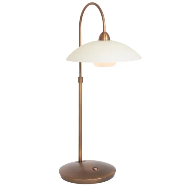 sfeervolle_tafellamp_bron_0.webp Fashion Straluma Sfeervolle tafellamp brons met creme glas klassiek