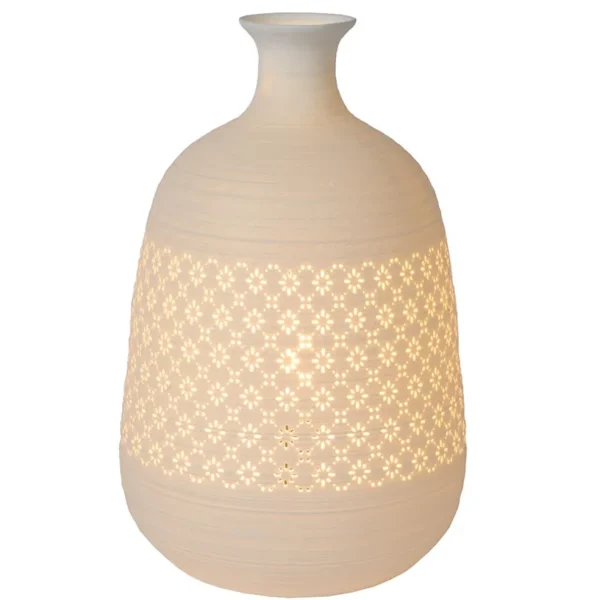Best Straluma Sfeervolle tafellamp wit porselein decoratief