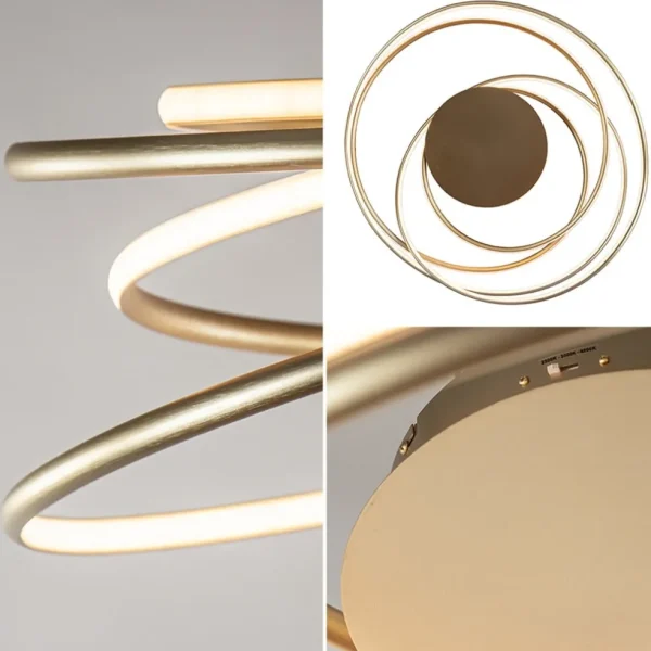 Outlet Straluma Sierlijke LED plafondlamp ringen goud