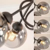 Outlet Straluma Sierlijke plafondlamp zwart met smoke glazen bollen