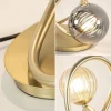 Cheap Straluma Sierlijke tafellamp goud met amber en smoke glas