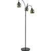 sierlijke_vloerlamp_mat_z_0.webp Online Straluma Sierlijke vloerlamp mat zwart met smoke glazen kappen