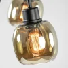 sierlijke_vloerlamp_mat_z_2.webp Online Straluma Sierlijke vloerlamp mat zwart met smoke glazen kappen