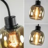 sierlijke_vloerlamp_mat_z_3.webp Online Straluma Sierlijke vloerlamp mat zwart met smoke glazen kappen