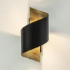 sierlijke_wandlamp_krul_z_2.webp Sale Straluma Sierlijke wandlamp krul zwart met goud