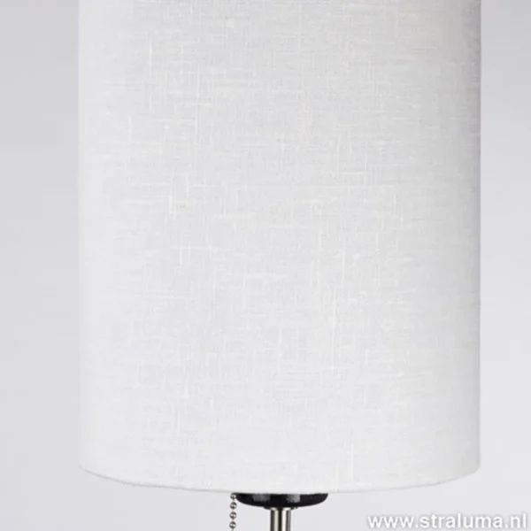 smalle_vloerlamp_zwartsta_2.webp Clearance Straluma Smalle vloerlamp zwart-staal linnen kap