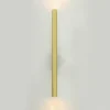 Cheap Straluma Smalle wandlamp cilinder zwart met solid brass