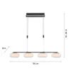Flash Sale Straluma Smart eettafelhanglamp mat zwart met opaal glas