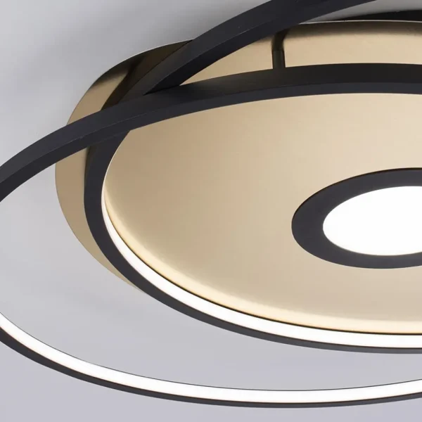 smart_plafondlamp_goud_me_1.webp Store Straluma Smart plafondlamp goud met zwart dimbaar