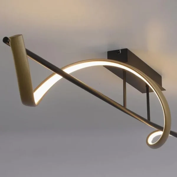Fashion Straluma Smart plafondlamp spiraal antraciet/goud