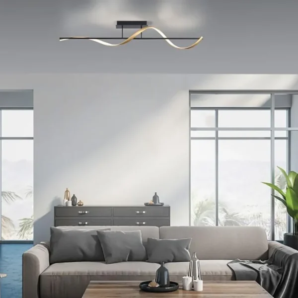Fashion Straluma Smart plafondlamp spiraal antraciet/goud