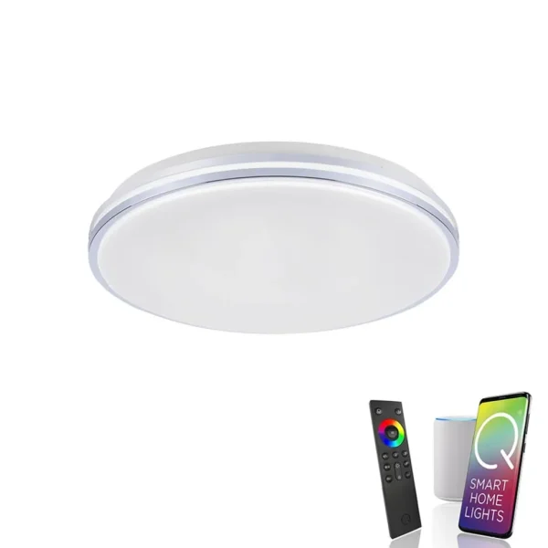 smart_plafondlamp_wit_met_1.webp Online Straluma Smart plafondlamp wit met chroom IP44