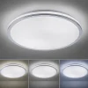smart_plafondlamp_wit_met_2.webp Online Straluma Smart plafondlamp wit met chroom IP44