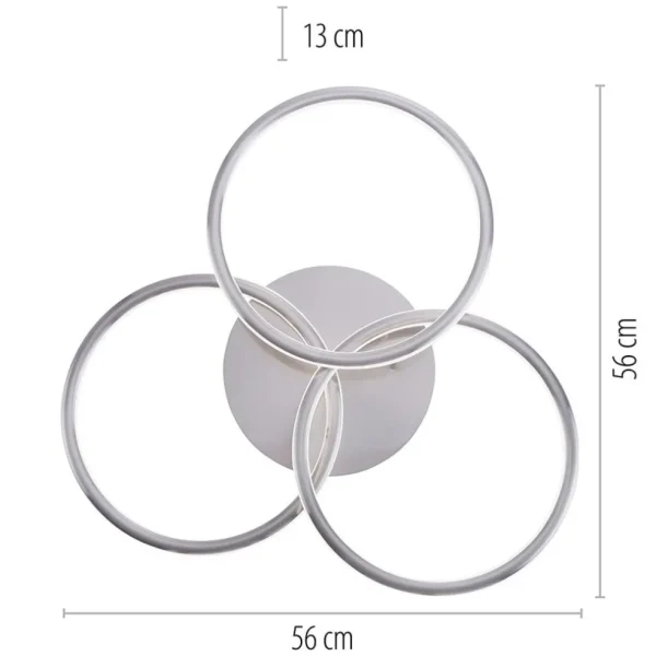 Cheap Straluma Smart plafondlamp 3x ringen nikkel inclusief LED