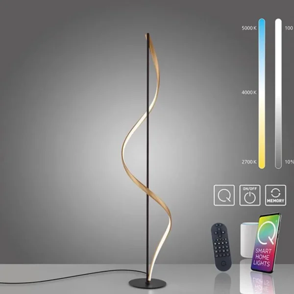 smart_vloerlamp_antraciet_1.webp Store Straluma Smart vloerlamp antraciet/goud met memoryfunctie