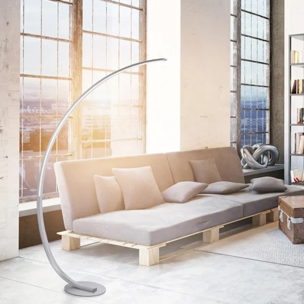 smart_vloerlamp_boog_alum_4.webp Outlet Straluma Smart vloerlamp boog aluminium inclusief dimbaar LED