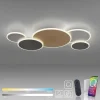 smart_wandplafondlamp_gou_1.webp Best Sale Straluma Smart wand/plafondlamp goud met grijs dimbaar