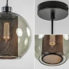 smoke_glazen_hanglamp_bol_2.webp Store Straluma Smoke glazen hanglamp bol met zwarte gaas cilinder