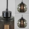 smoke_glazen_hanglamp_bol_3.webp Store Straluma Smoke glazen hanglamp bol met zwarte gaas cilinder