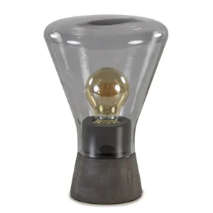 Cheap Straluma Smoke glazen tafellamp met betonnen voet