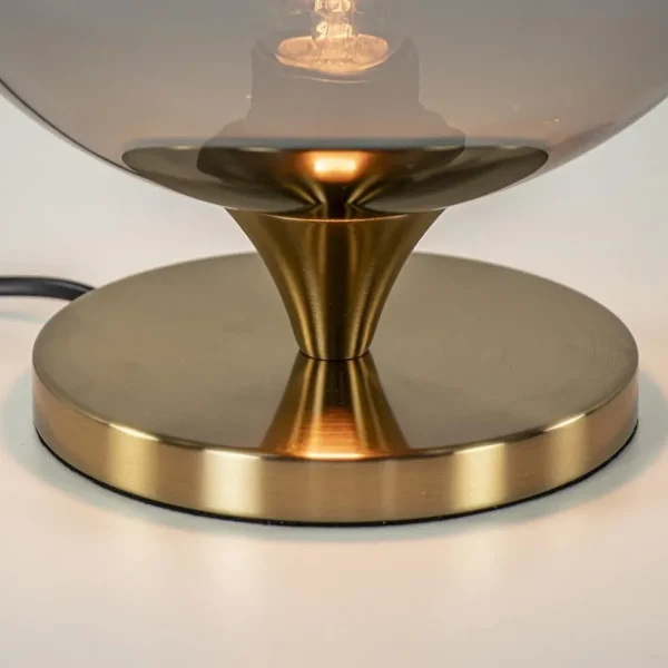 Best Sale Straluma Smoke glazen tafellamp met gouden voet