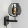 smoke_glazen_wandlamp_met_1.webp Clearance Straluma Smoke glazen wandlamp met zwart inclusief snoer