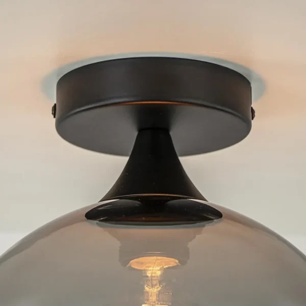 Best Sale Straluma Smoke/titanium plafondlamp 25 cm met zwart