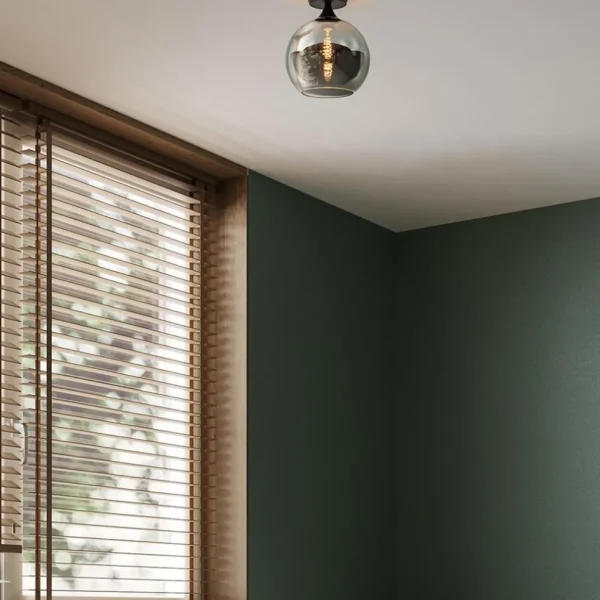 Best Sale Straluma Smoke/titanium plafondlamp 25 cm met zwart